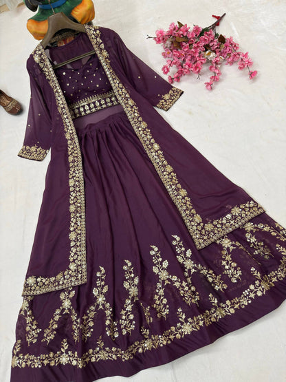 INDOWESTERN LEHENGA CHOLI SET