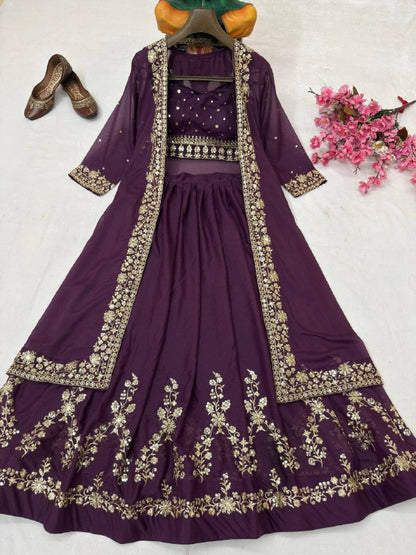 INDOWESTERN LEHENGA CHOLI SET