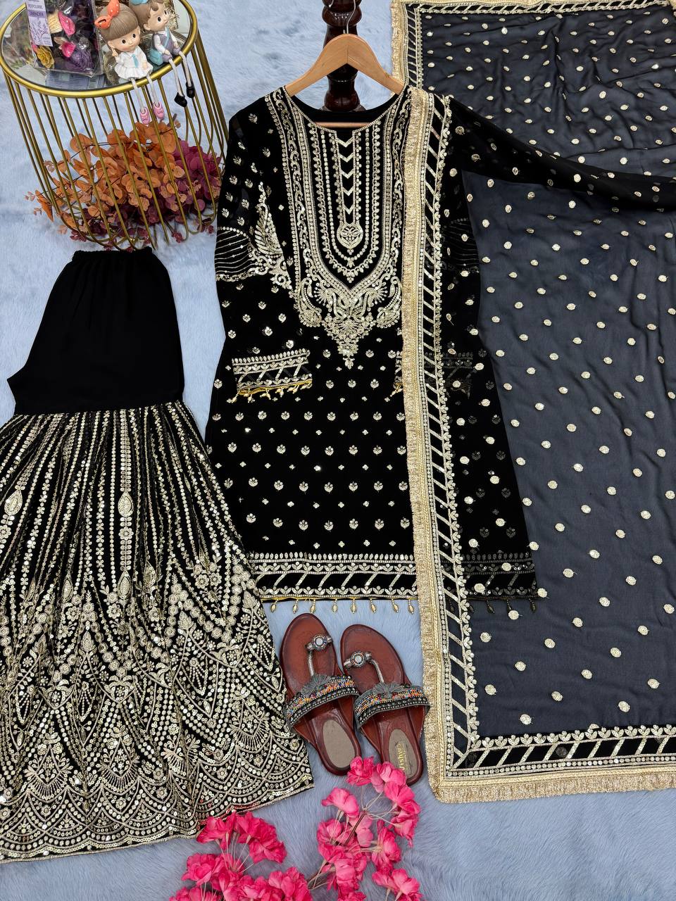 DESIGNER READYMADE TOP PLAZZO & DUPATTA COLLECTIONS