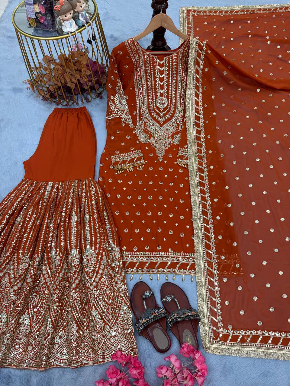 DESIGNER READYMADE TOP PLAZZO & DUPATTA COLLECTIONS