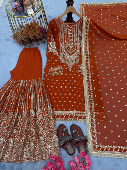 DESIGNER READYMADE TOP PLAZZO & DUPATTA COLLECTIONS