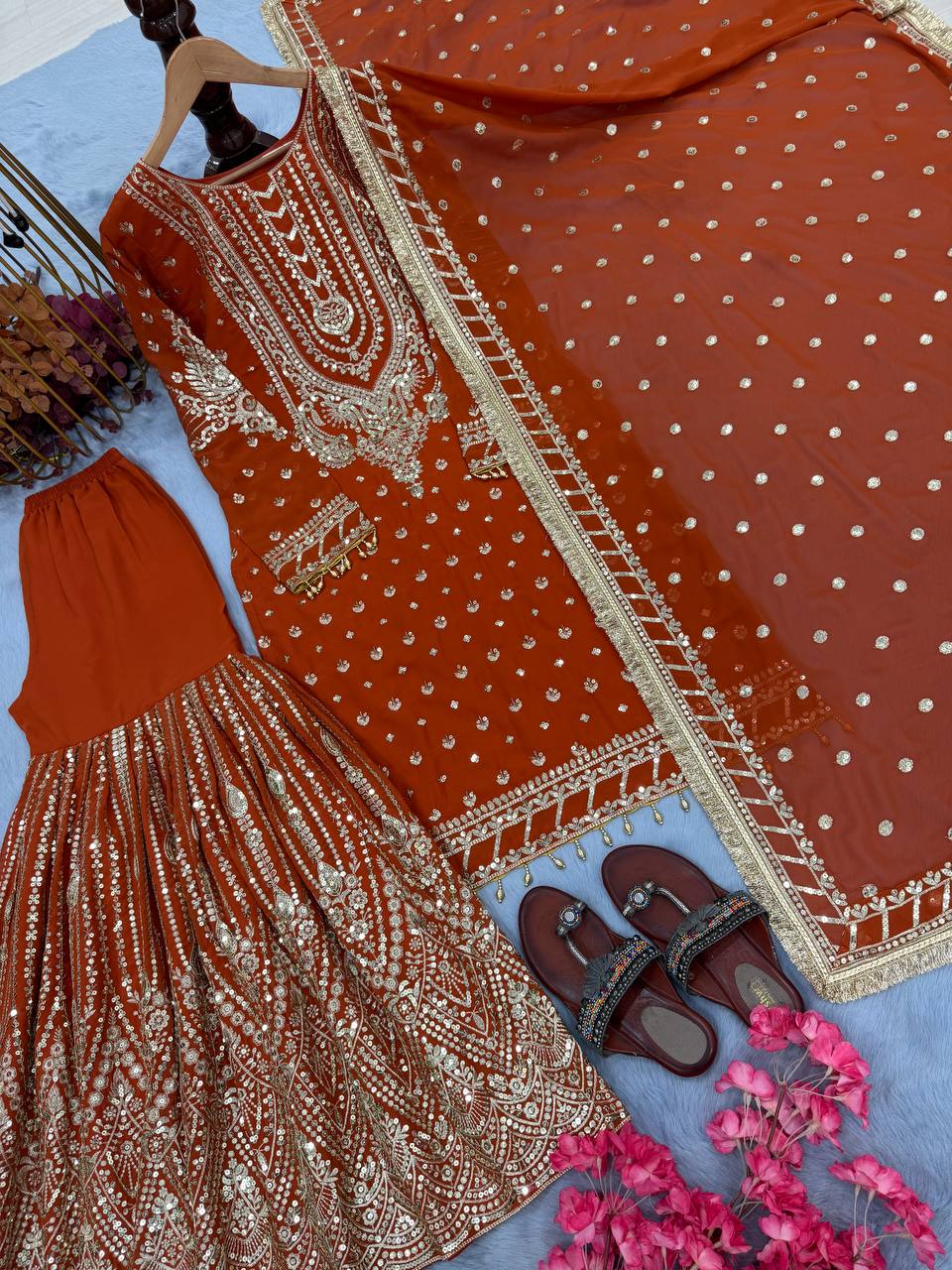 DESIGNER READYMADE TOP PLAZZO & DUPATTA COLLECTIONS