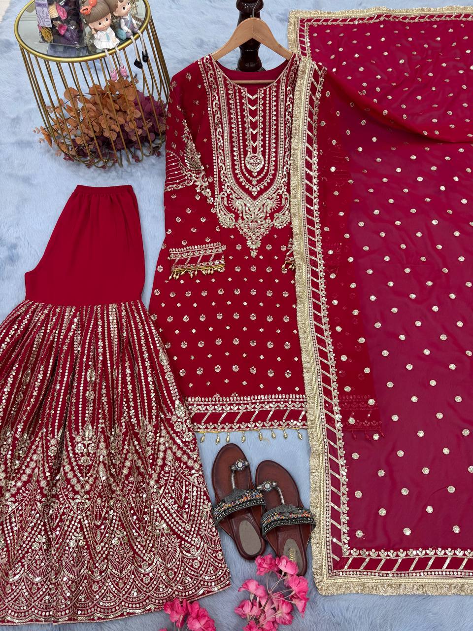 DESIGNER READYMADE TOP PLAZZO & DUPATTA COLLECTIONS