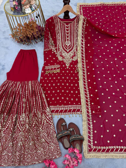 DESIGNER READYMADE TOP PLAZZO & DUPATTA COLLECTIONS
