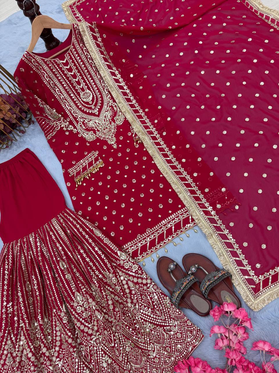 DESIGNER READYMADE TOP PLAZZO & DUPATTA COLLECTIONS