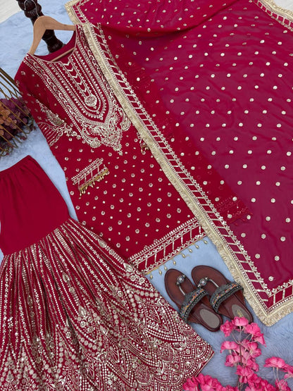 DESIGNER READYMADE TOP PLAZZO & DUPATTA COLLECTIONS