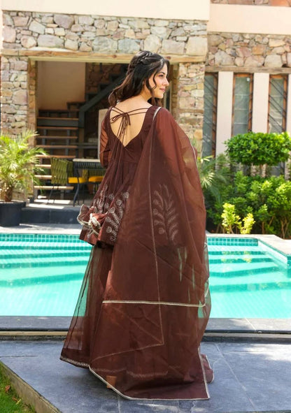 Elegant Coding Embroidered Work Beautiful Designer Set