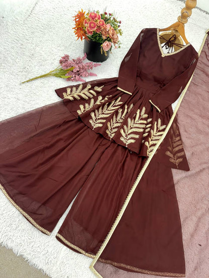 Elegant Coding Embroidered Work Beautiful Designer Set