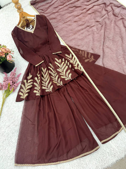 Elegant Coding Embroidered Work Beautiful Designer Set