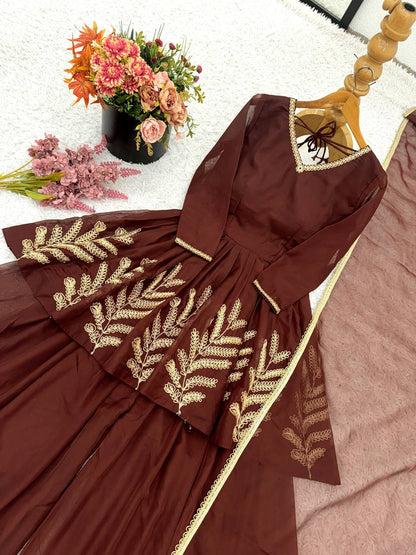 Elegant Coding Embroidered Work Beautiful Designer Set