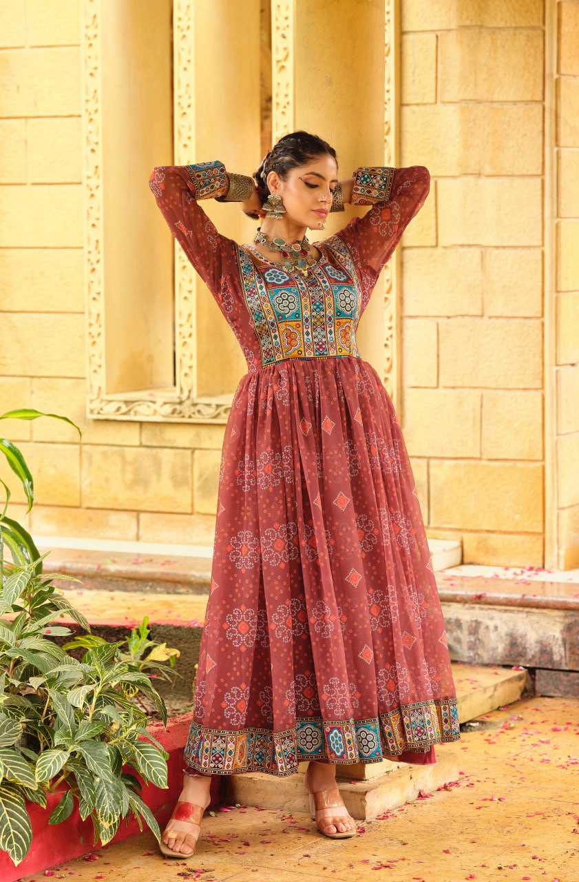 FAUX GEORGETTE FABRIC, GAMTHI JACQUARD WEAVING NACK AND LACE BORDER