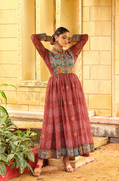 FAUX GEORGETTE FABRIC, GAMTHI JACQUARD WEAVING NACK AND LACE BORDER