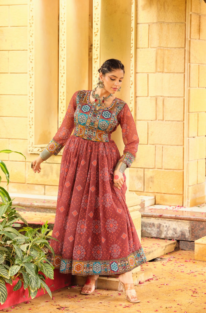 FAUX GEORGETTE FABRIC, GAMTHI JACQUARD WEAVING NACK AND LACE BORDER