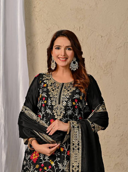 Designer Party Wear Look Top , Sharara Plazzo  and Dupatta