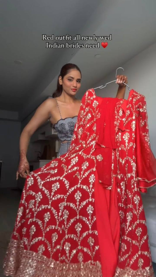 gown anarkali foux Gorgette  gown