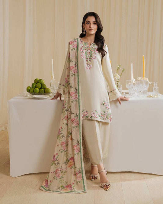 Đěsigner Party Wear Look Pur Natural Crepe Top & Farshi Palazzo With Printed Dupatta set