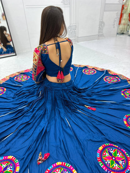 Navratri Special Pure Cotton Lehenga Choli with 6 Meter Big Flair