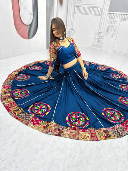 Navratri Special Pure Cotton Lehenga Choli with 6 Meter Big Flair