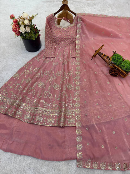Heavy Embroidery Sequence Work* With  Sleeves