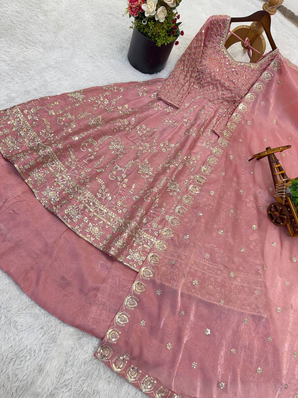 Heavy Embroidery Sequence Work* With  Sleeves