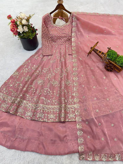 Heavy Embroidery Sequence Work* With  Sleeves