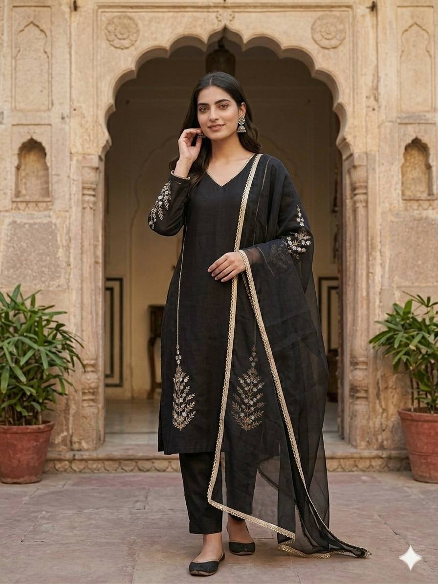 NEW ĐĚSIGNER PARTY WEAR TOP AND PANT WITH FANCY DUPPATA AND EMBROIDERY WORK