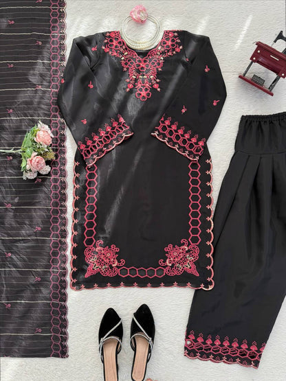 Step into effortless charm with our exclusive 3-piece set – crafted for comfort, stitched with grace