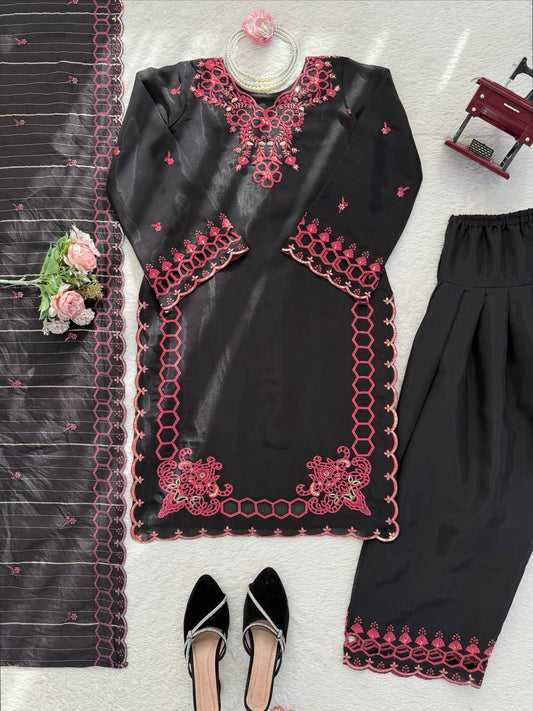 Step into effortless charm with our exclusive 3-piece set – crafted for comfort, stitched with grace