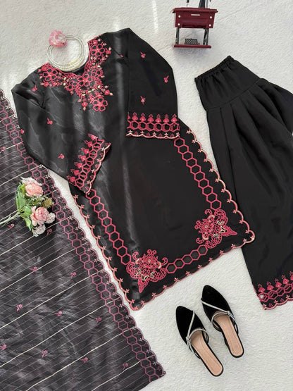 Step into effortless charm with our exclusive 3-piece set – crafted for comfort, stitched with grace
