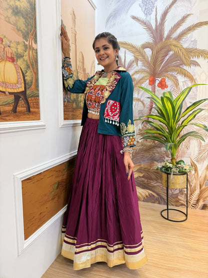NAVRATI LEHENGA, BLOUSE & KOTI SET