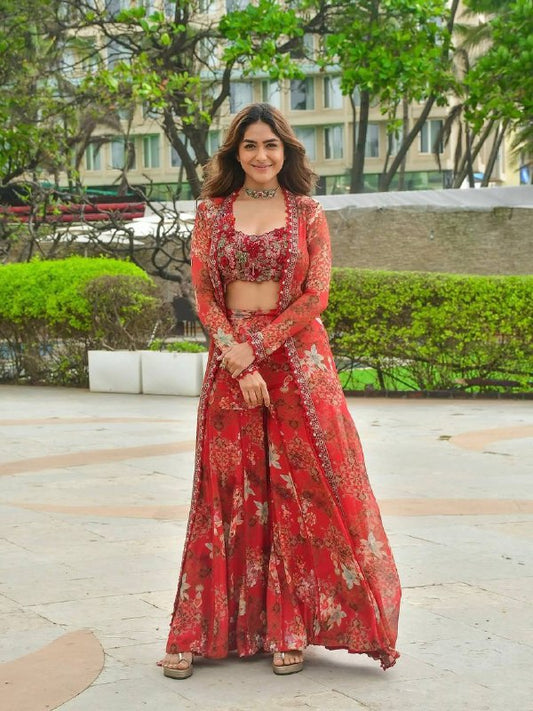 Bollywood Indo Western Koti Plazo & Blouse Collection
