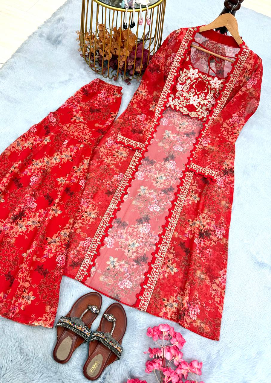 Bollywood Indo Western Koti Plazo & Blouse Collection
