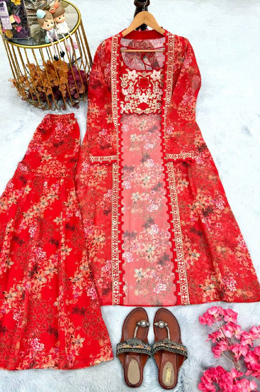Bollywood Indo Western Koti Plazo & Blouse Collection
