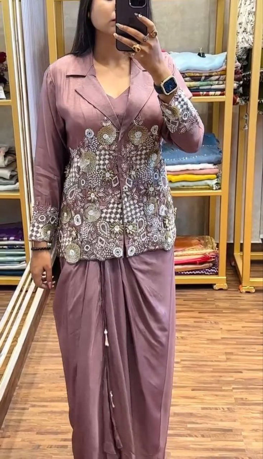 Trending Party Wear Koti with Lehenga