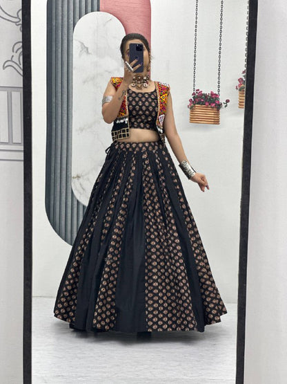 Navratri Special Lehenga Choli with 6 meter Big Flair With Jacket
