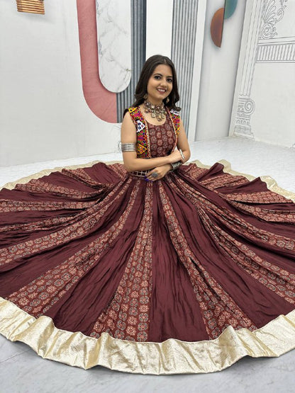 Navratri Special Lehenga Choli with 6 meter Big Flair With Jacket