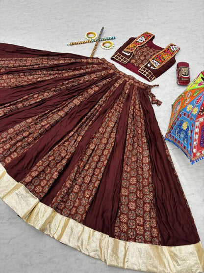 Navratri Special Lehenga Choli with 6 meter Big Flair With Jacket