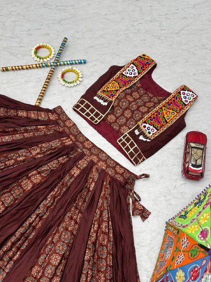 Navratri Special Lehenga Choli with 6 meter Big Flair With Jacket