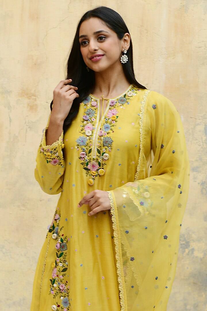 Designer Party Wear Look Top-Plazzo and Dupatta With Heavy Embroidery Work
