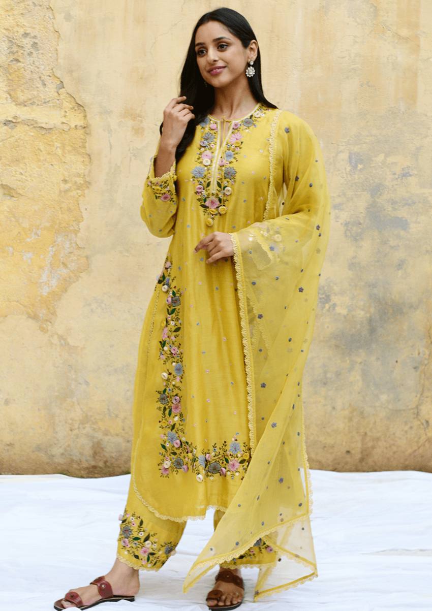 Designer Party Wear Look Top-Plazzo and Dupatta With Heavy Embroidery Work