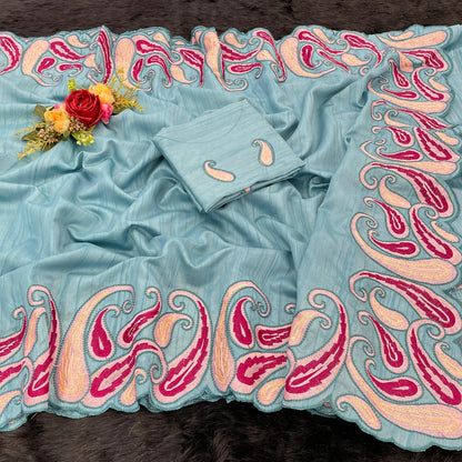 Pure Gadhwal silk tusser sarees with beautiful