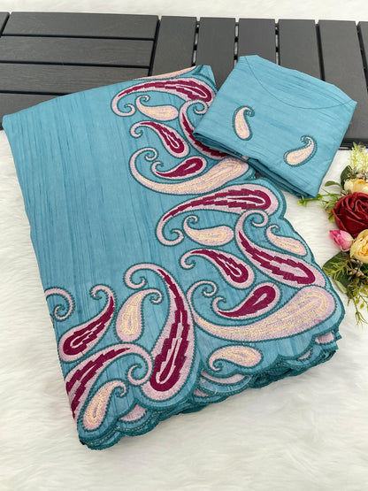 Pure Gadhwal silk tusser sarees with beautiful