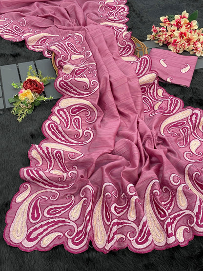 Pure Gadhwal silk tusser sarees with beautiful