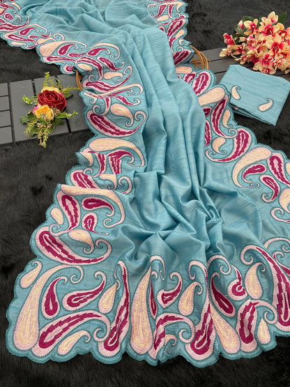 Pure Gadhwal silk tusser sarees with beautiful