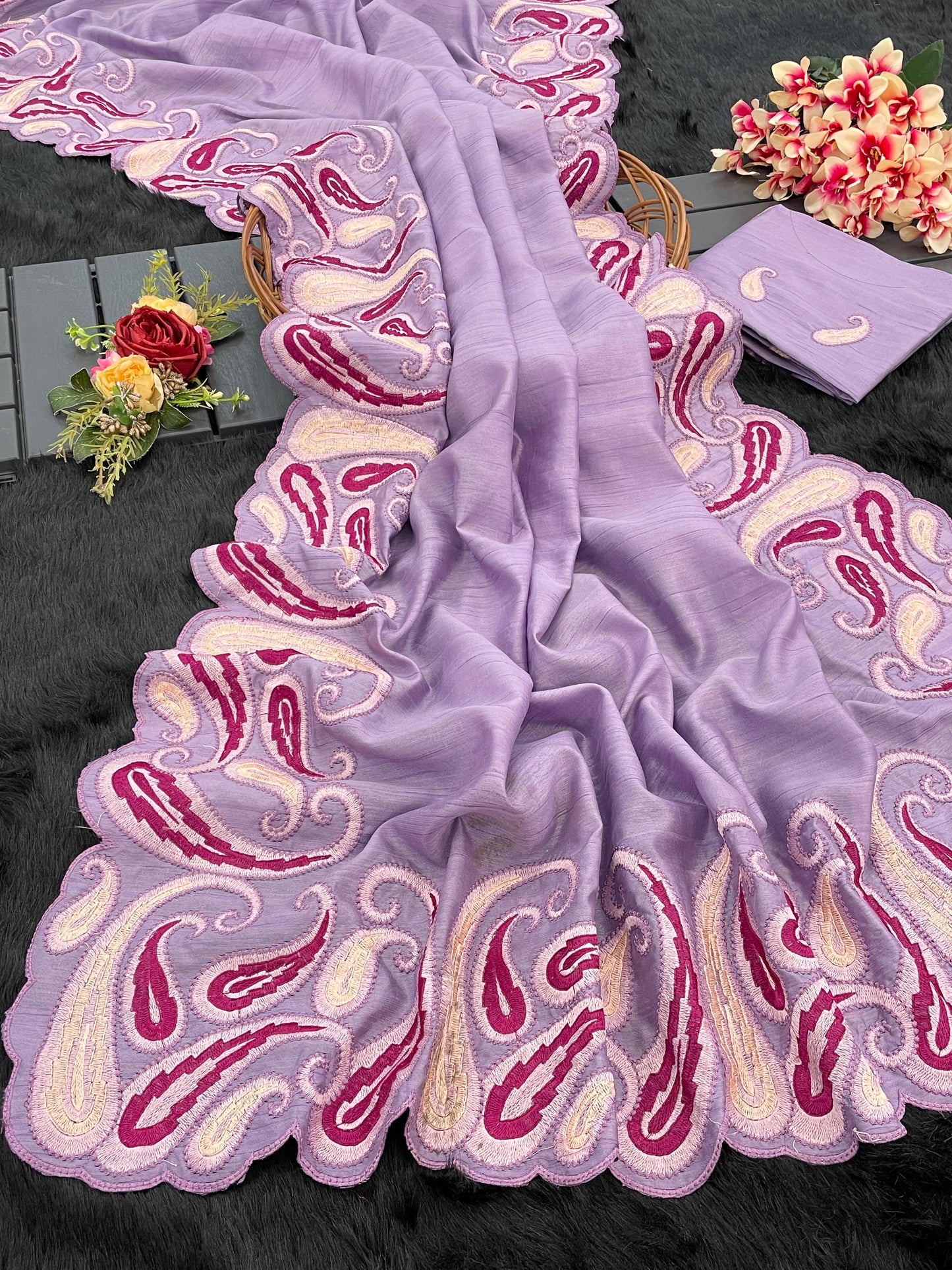 Pure Gadhwal silk tusser sarees with beautiful