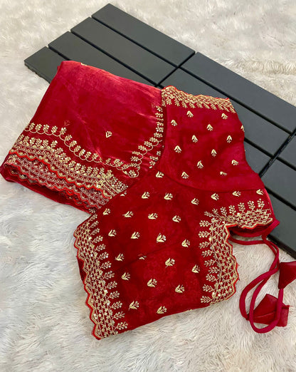 hinning pure crystal silk Jimmy choo sarees with seqnce & golden zari embroidered