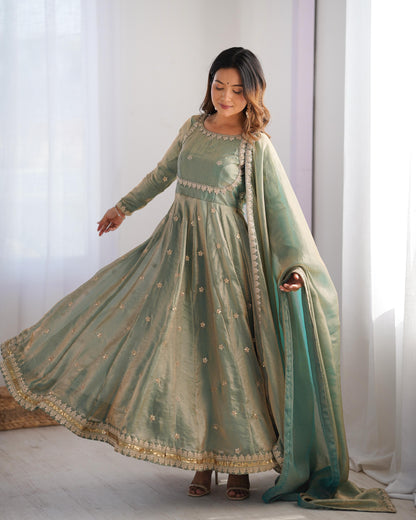 ANARKALI SUIT GOWN  Front and Back Both size work