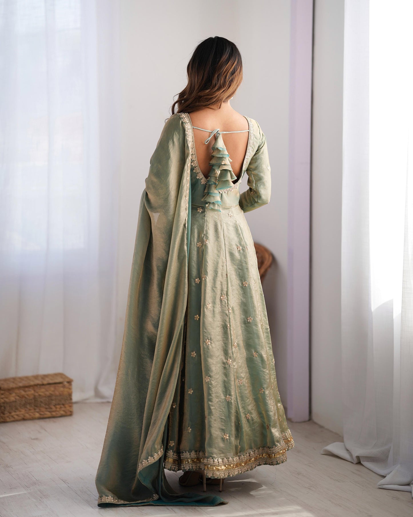 ANARKALI SUIT GOWN  Front and Back Both size work