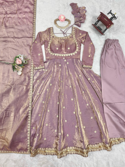 ANARKALI SUIT GOWN  Front and Back Both size work