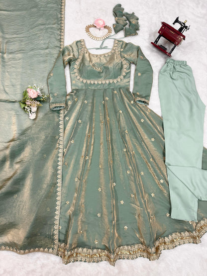ANARKALI SUIT GOWN  Front and Back Both size work